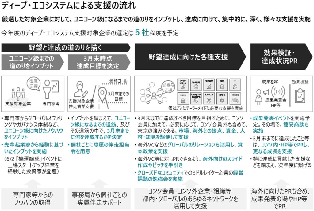 ディープエコシステムによる支援の流れ